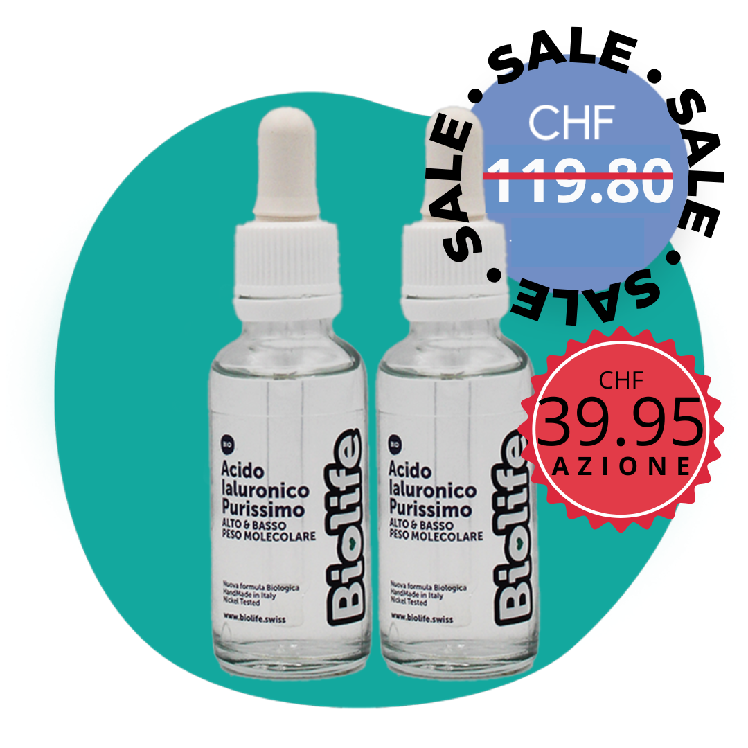 Kit 2x Acido Ialuronico Purissimo 30ml - Anti-Age | Biolife Swiss