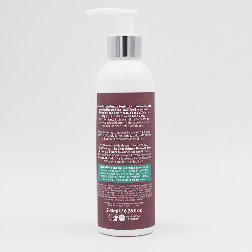 Crema Corpo Delicata Peonia Bianca & Argan 200ml - Biologica | Biolife Swiss