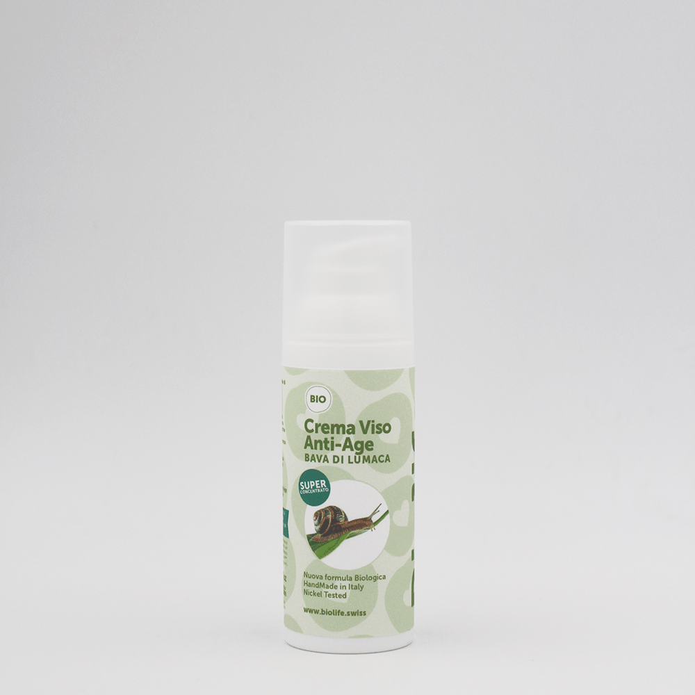 Crema Viso Anti-Age Bava di Lumaca 50ml Formula Biologica | Biolife Swiss