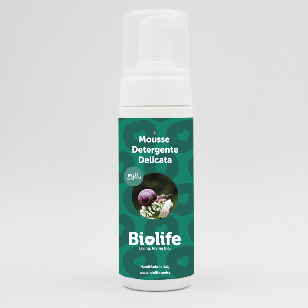 Mousse Detergente Delicata Bava di Lumaca 150ml - Detersione Bio | Biolife Swiss